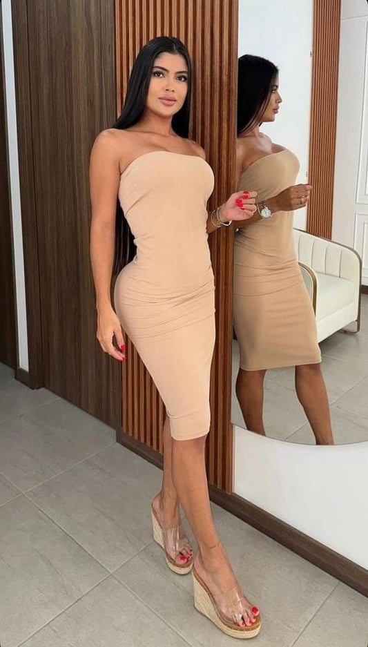 VESTIDO STRAPLESS AMERICANO